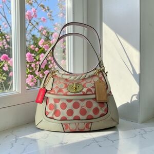 Rare Coach Poppy Signature C-Dot 2-Way Limited Edition Bag
